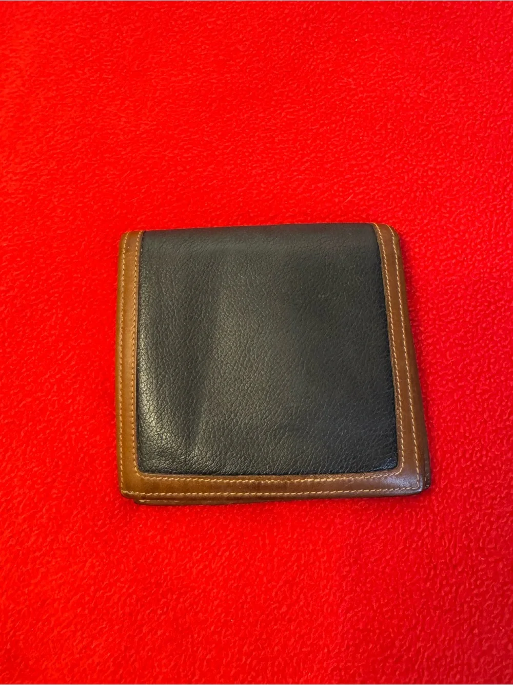 GHURKA Marley Hodgson Original Collection Bifold Wallet Navy /Brown Leather VTG